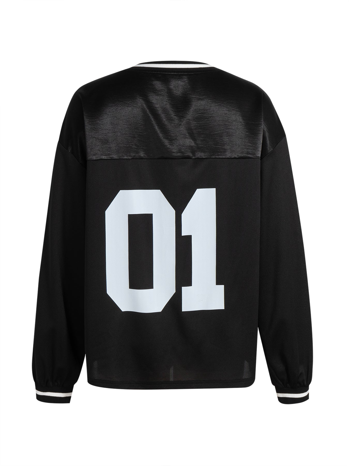 Y2K Soccer Jersey Top - Digital Print V-Neck Long Sleeve Pullover for Girls