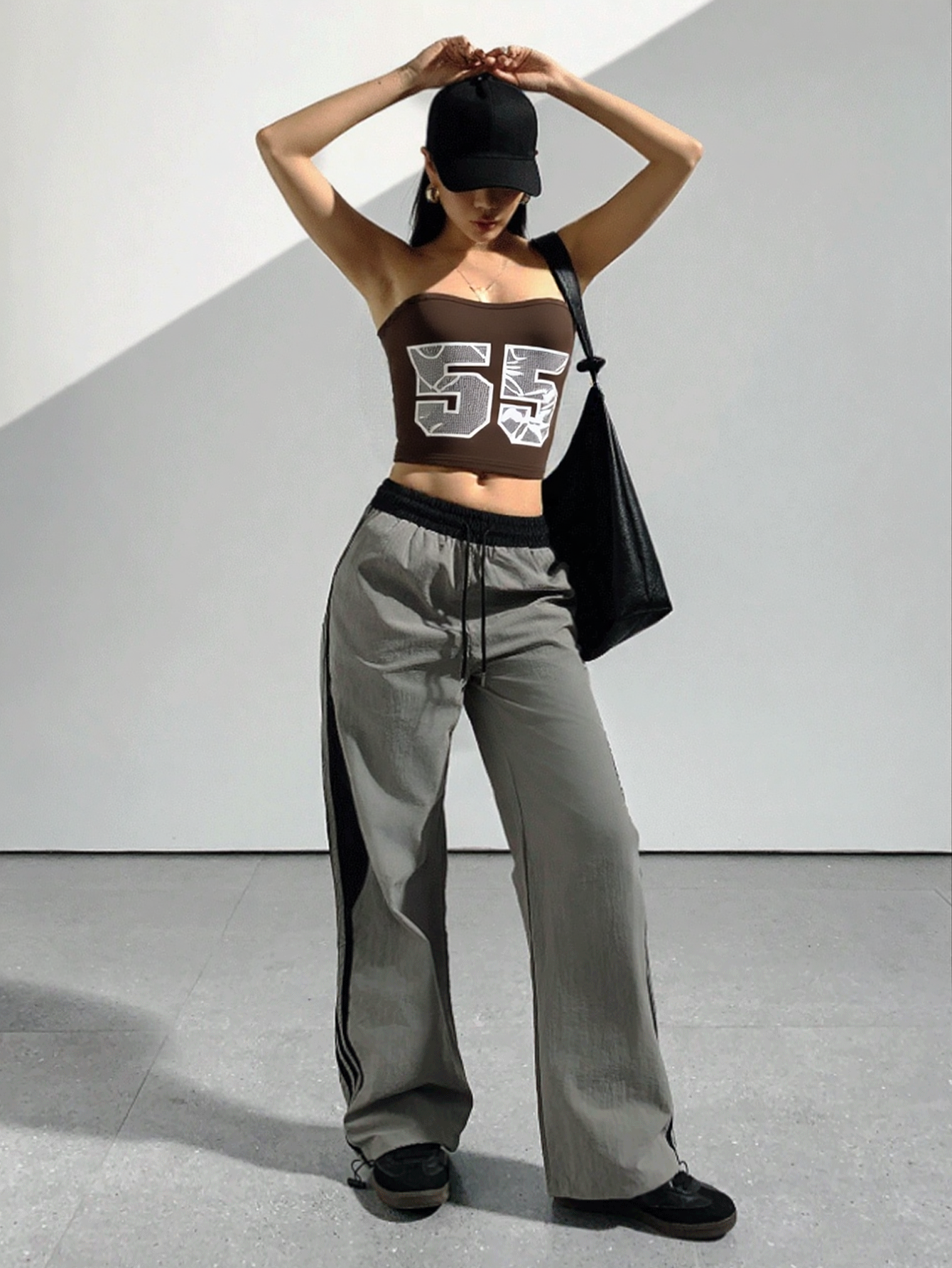 Y2K Lace Letter Corset Top - Sporty Bustier w/ Oriental Collar for Street Style