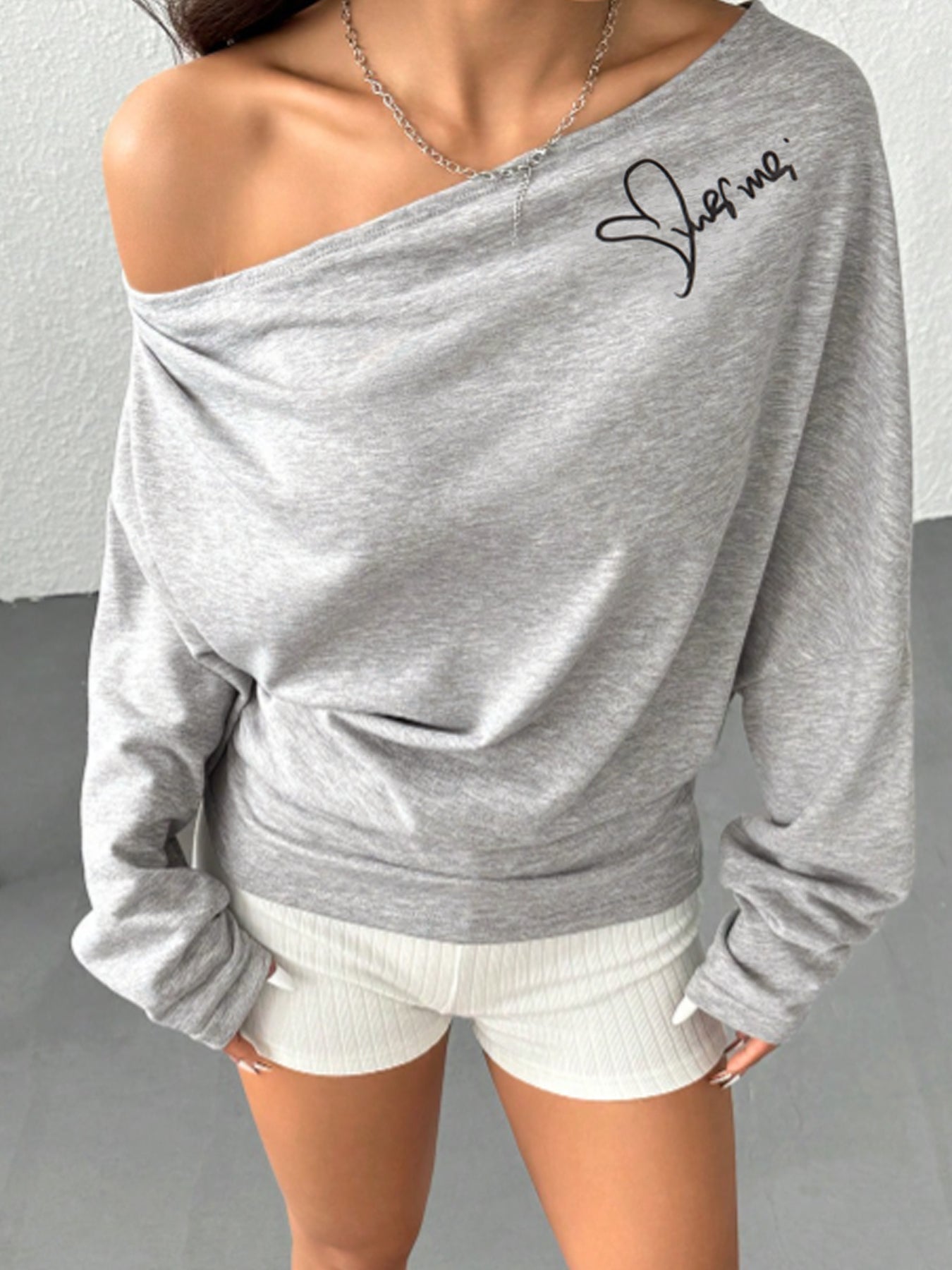 Y2K Letter Graphic Print Long Sleeve Tee - Streetwear Crew Neck Top for Women & Girls